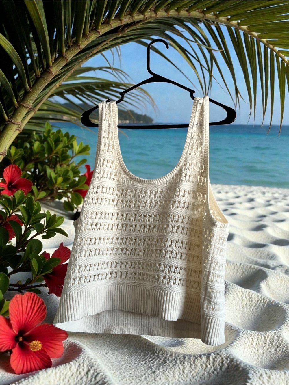 TODAY ONLY!! Sale price!Old Navy Cream Crochet Tank Top